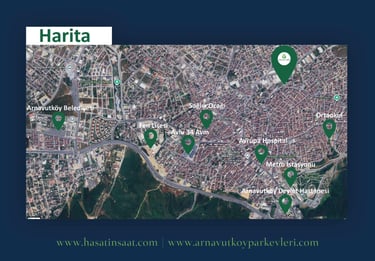 Arnavutköy Park Evleri haritası - Merkeze yakın satılık daire