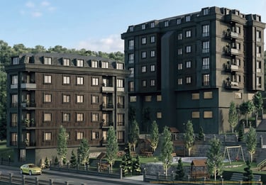 Arnavutköy Park Evleri peyzaj alanı - Hasat İnşaat satılık site içi daire