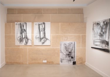 Double altéré Maxime Allain MArine Bikard fusain dessin mémoire danse balai plante dessin