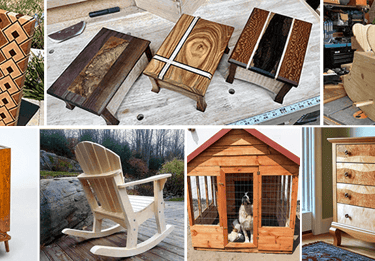 Illustrated woodcraft design for custom outdoor furniture.