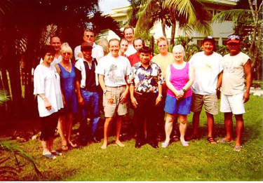 Patrick's first group to visit Laurence in 1997