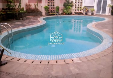 Kolam renang bautan dayanapool di Pandeglang dengan desain menawan