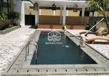 kolam renang over flow di villa rancaekek.