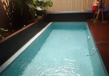 kolam renang deasain elegan buatan dayanapool di daerah pangandaran
