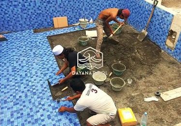 Pembuatan kolam renang di daerah Banyumas oleh tim dayanapool