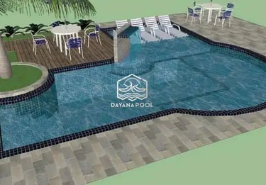 Desain 3D kolam renang impian di Bandung oleh DayanaPool.