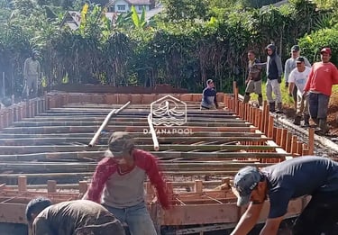 Pembuatan kolam renang di daerah Boyolali oleh tim dayanapool