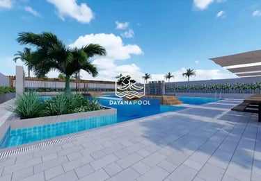 Desain 3D kolam renang impian di Bandung oleh DayanaPool.
