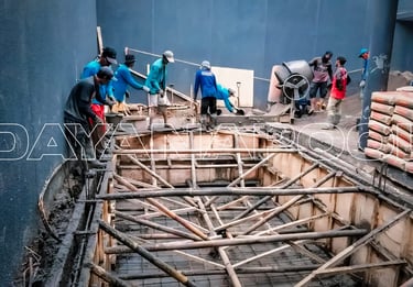 Pembuatan kolam renang di daerah Grobogan oleh tim dayanapool