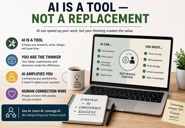 AI tools supporting human creativity and affiliate marketing productivity