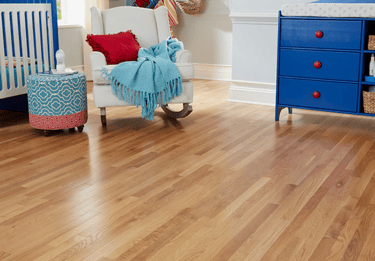 Safe and healthy wood floors in the baby room.