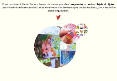 aquarelle art impression bijoux cartes