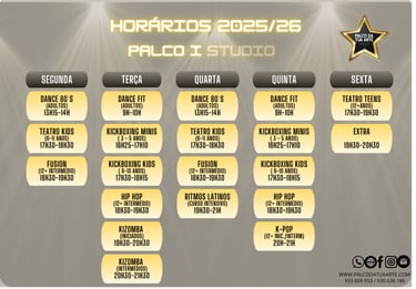 Horários Estúdio I