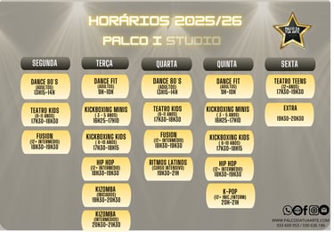 Horários Estúdio I
