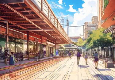  Ground floors with retail, cafes, and workspaces that open directly onto The Runway.