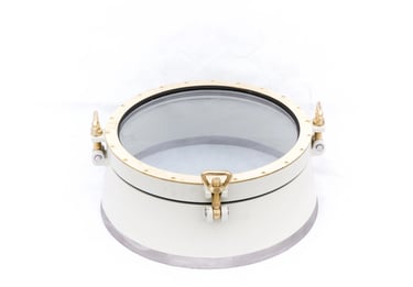 Large 450mm opening porthole Steel and brass