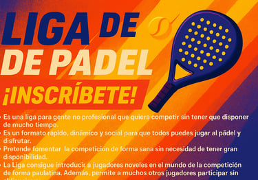 poster información la liga de padel no profesional 