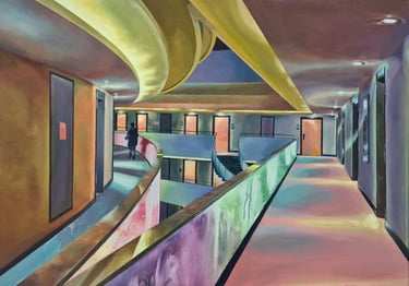 "Verstohlen"-Öl auf Leinwand-Gemälde von 2025-Jasmin Roßmann