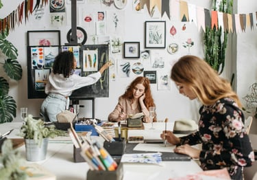 Ambiente criativo, aonde a economia criativa e viva.