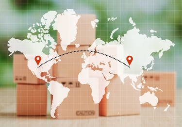 Boxes Behind Sketch of World