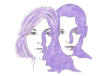 portrait numérisé couple style popart