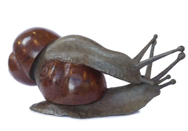 Miniature Bronze sculpture of a snails by Mark Richard Hall