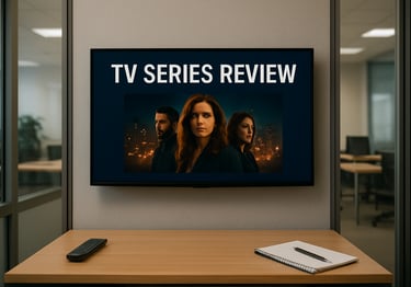TV screen representing reviews published by a leading Australian media outlet