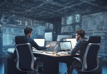 two person standing on gray tile paving
