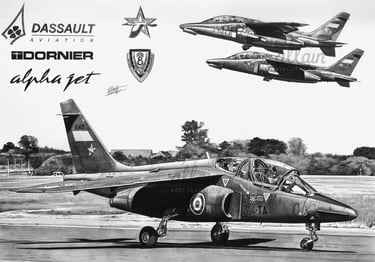 Dessin réaliste en noir et blanc alphajet