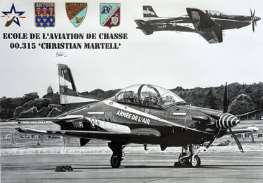 Dessin école de l'aviation de chasse Christian Martell