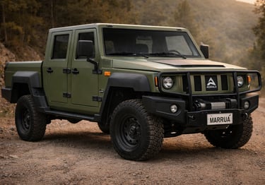 Agrale Marruá representando as marcas de carros brasileiras em cenário off-road natural