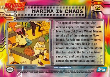 14 Marina in Chaos Topps Pokmon The First Movie back