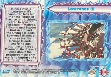 15 The Chess Game Topps Pokémon The Movie 2000 back