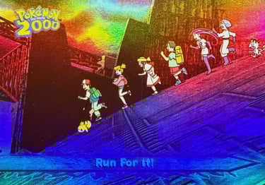 41 Run For it! Topps Pokémon The Movie 2000 rainbow foil