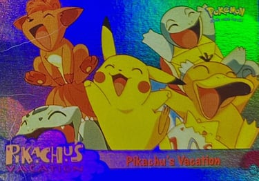 42 Pikachu's Vacation Topps Pokémon The First Movie rainbow foil