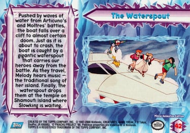 42 The Waterspout Topps Pokémon The Movie 2000 back