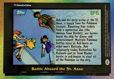 EP15 Battle Aboard the St. Anne Topps Pokémon series 2 US back