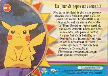 OR15 Un jour de Repos mouvementé topps série 2