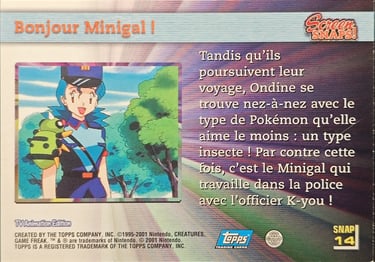 Snaps14 Bonjour Minigal ! topps série 3 Johto