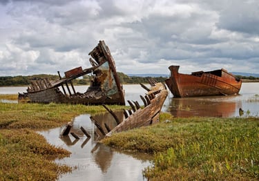 nautical wrecks in their natural location at photo dave