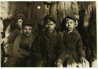 "Group of Breaker boy." Photo by Lewis Wickes Hines, 1911.