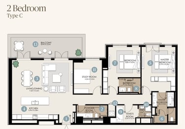 nawayef park views 2 bedroom views
