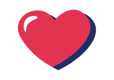 Red heart icon symbolizing love for food and culture