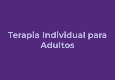 Terapia individual para adultos