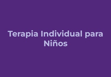 Terapia individual para niños