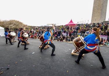 The Mark H Taiko Connection performs at Sakura Taiko Fest