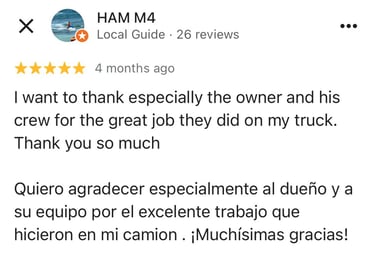 a customer satisfaction review