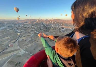 Cappadocia with hot air balloons with kids