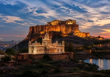 A pleasant evening in the blue city of India - Rajasthan