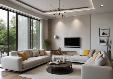 Bright living room with modern inventory